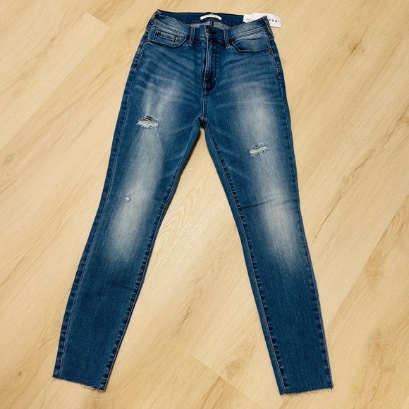 PACSUN Denim Allan Wash Medium Blue Jeans, Size 27 - Picture 4 of 11